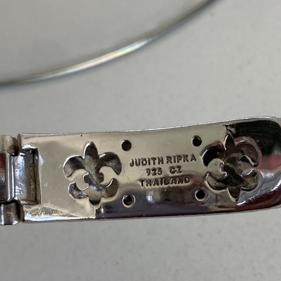 Judith Ripka Classic Hinged Cuff Bracelet in Sterling Silver - Picture 5 of 10